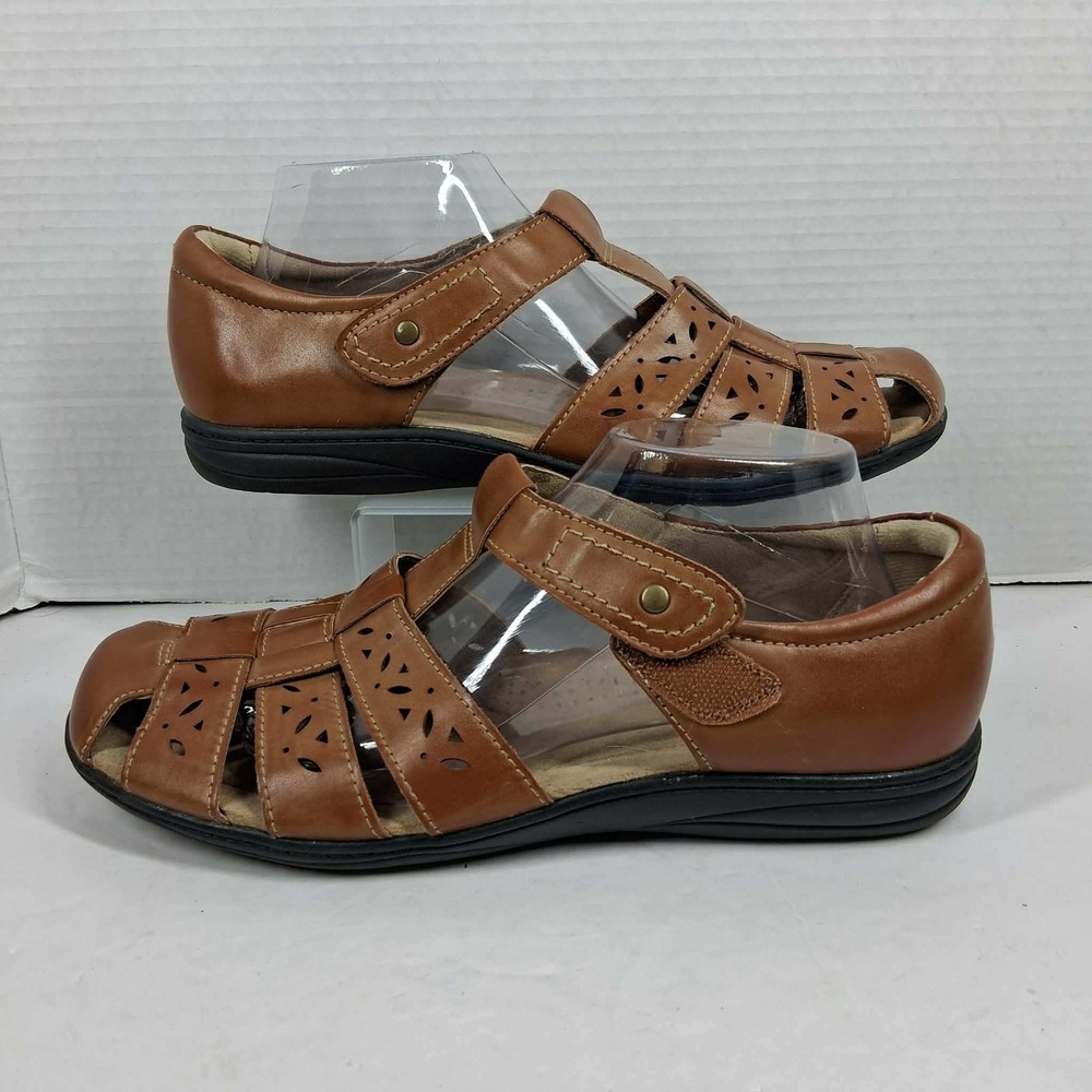 Earth Spirit Gelron Brown Fisherman Sandals WMES27ER023 Womens 11 Cut‎ Floral